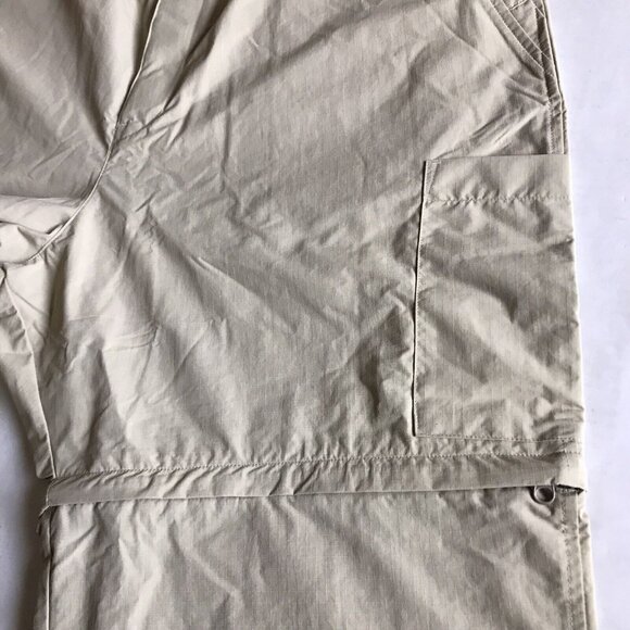 Lands End Womens Convertible Drawstring Hiking Pants Nylon XL 18-20 Beige - Picture 2 of 9